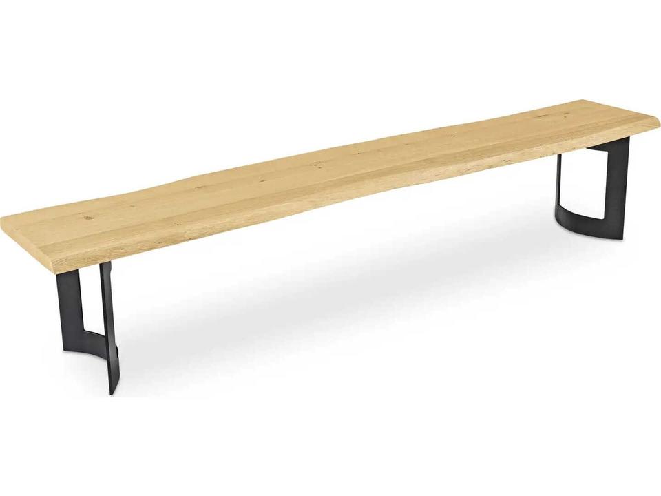 Bent Natural Rectangular Wood Bar Table