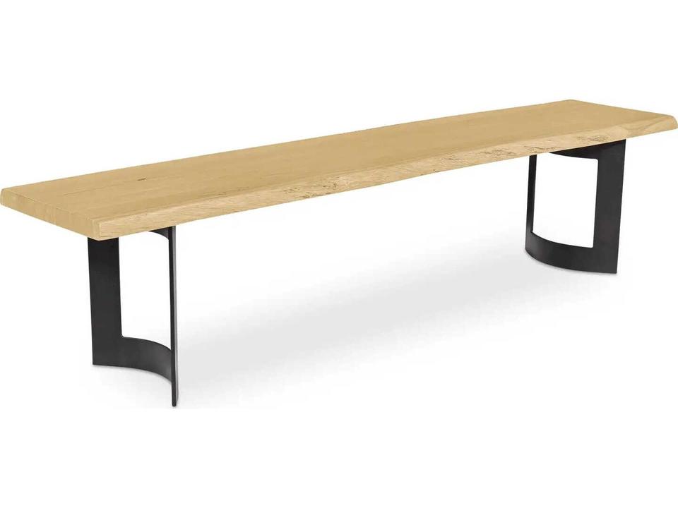 Bent Natural Rectangular Wood Bar Table
