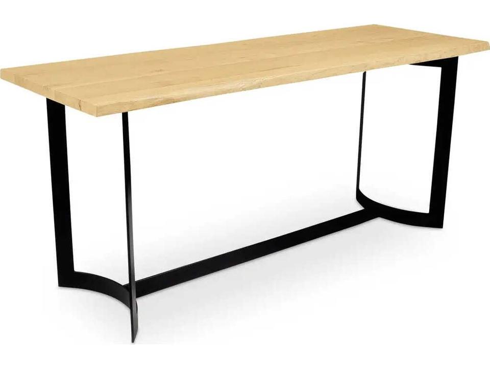 Bent Natural Rectangular Wood Bar Table