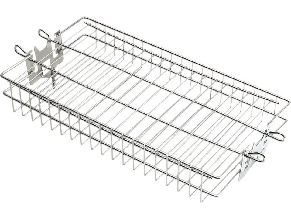 Stainless Steel Flat Rotisserie Basket