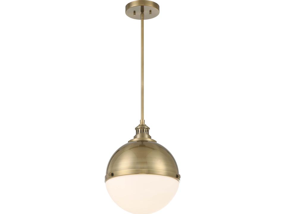 Vorey 1-Light Outdoor Hanging Light in Oxidized Aged Brass