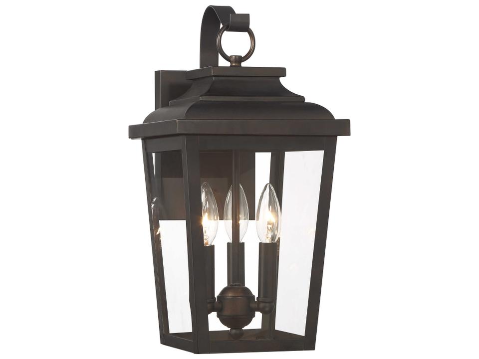 Irvington Manor 3-Light Outdoor Wall Light in Chelsea Bronze