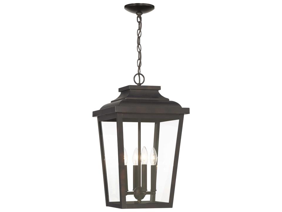 Irvington Manor 4-Light Outdoor Hanging Light in Chelsea Bronze