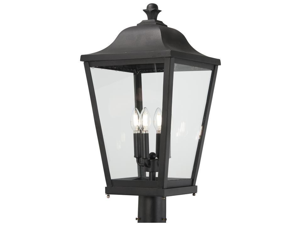 Savannah 4-Light Outdoor Post Light in Sand Coal