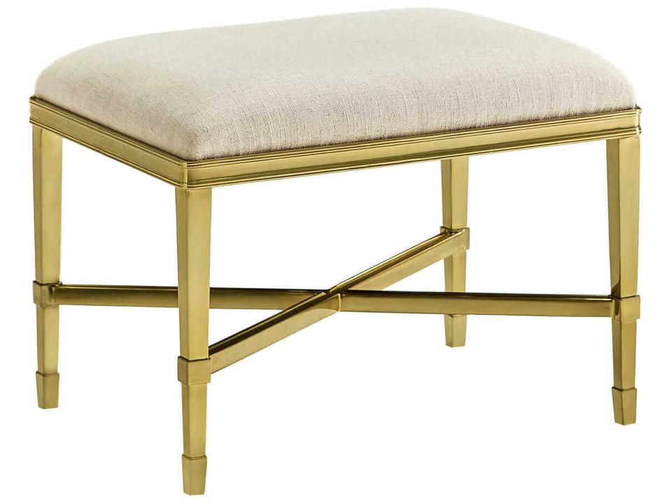 Brielle Gold Upholstered Accent Bench
