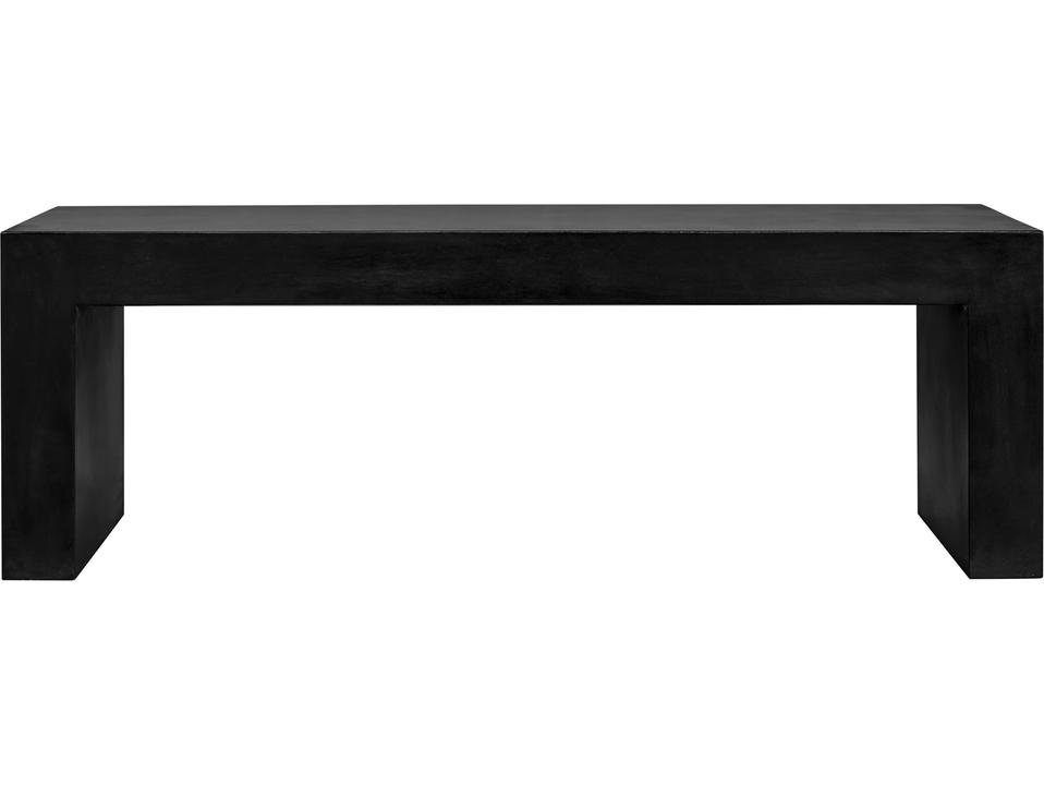 Lazarus Outdoor Bench in Black Concrete