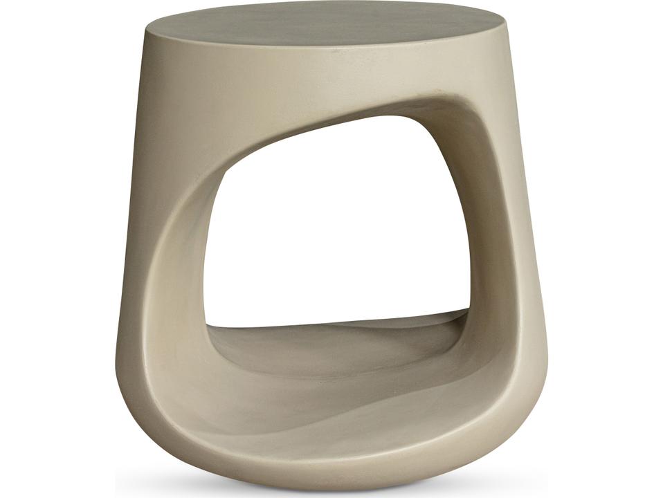 Rothko 17.75-Inch Concrete Stool in White