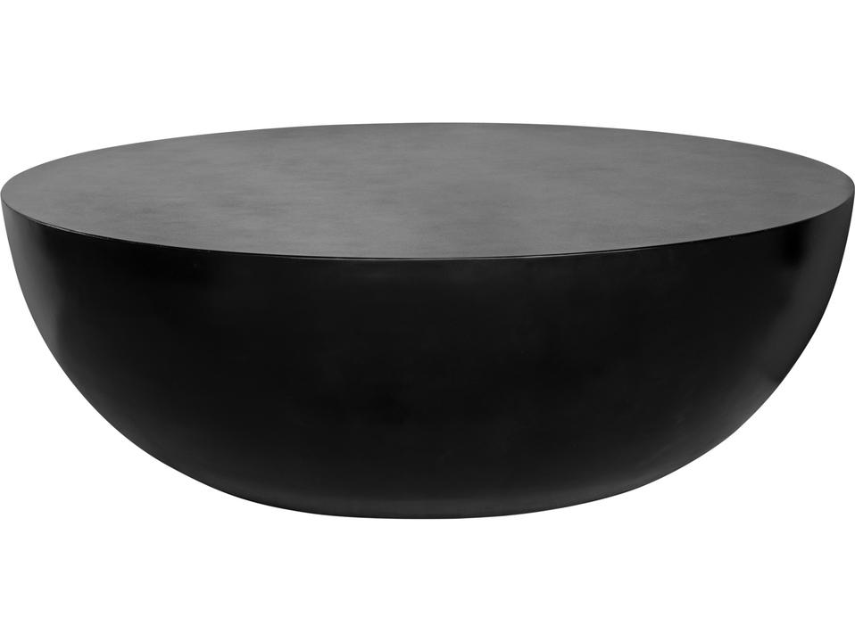 Black Concrete Round Coffee Table