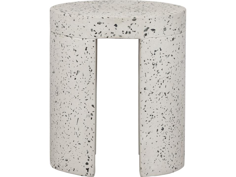 Lyon Greystone Terrazzo 15 Inch Round Dining Stool