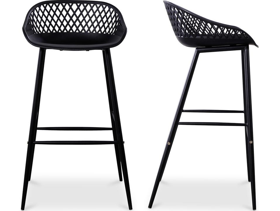 Piazza Outdoor Bar Stool Black - Set of Two