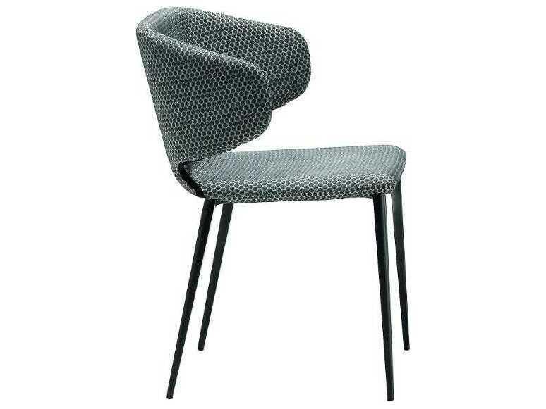 Wrap Black Upholstered Arm Dining Chair