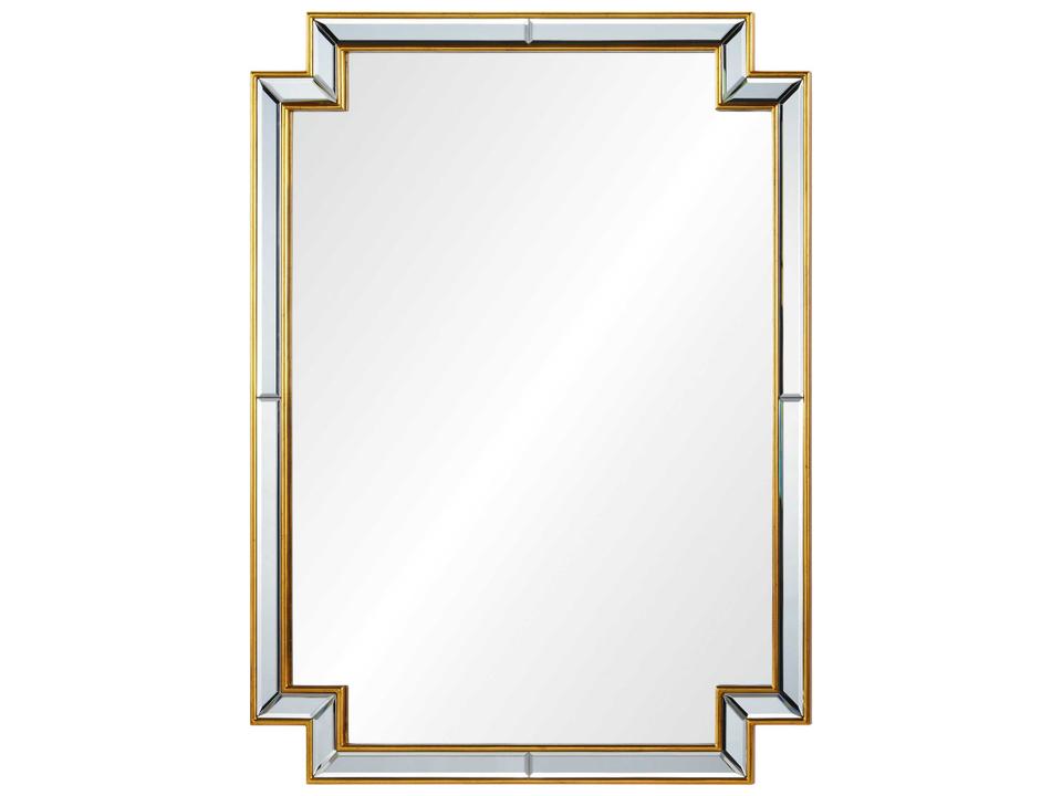 Distressed Gold Leaf Rectangular Wall Mirror