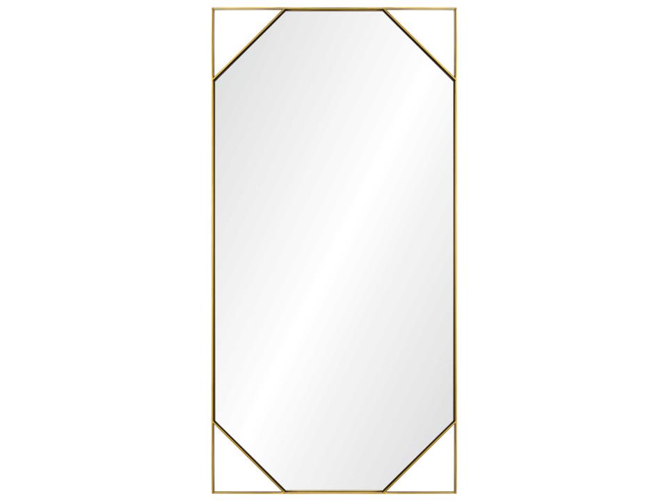 Jamie Drake Burnished Brass Rectangular Wall Mirror