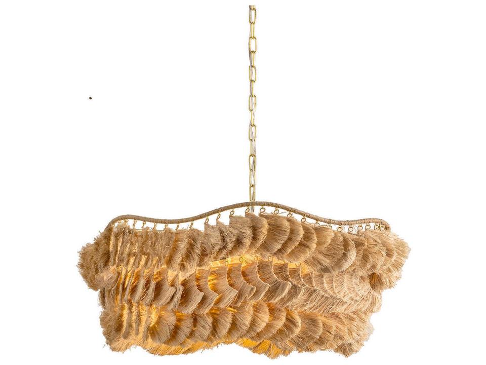 Daria 1-Light Aged Brass Round Chandelier