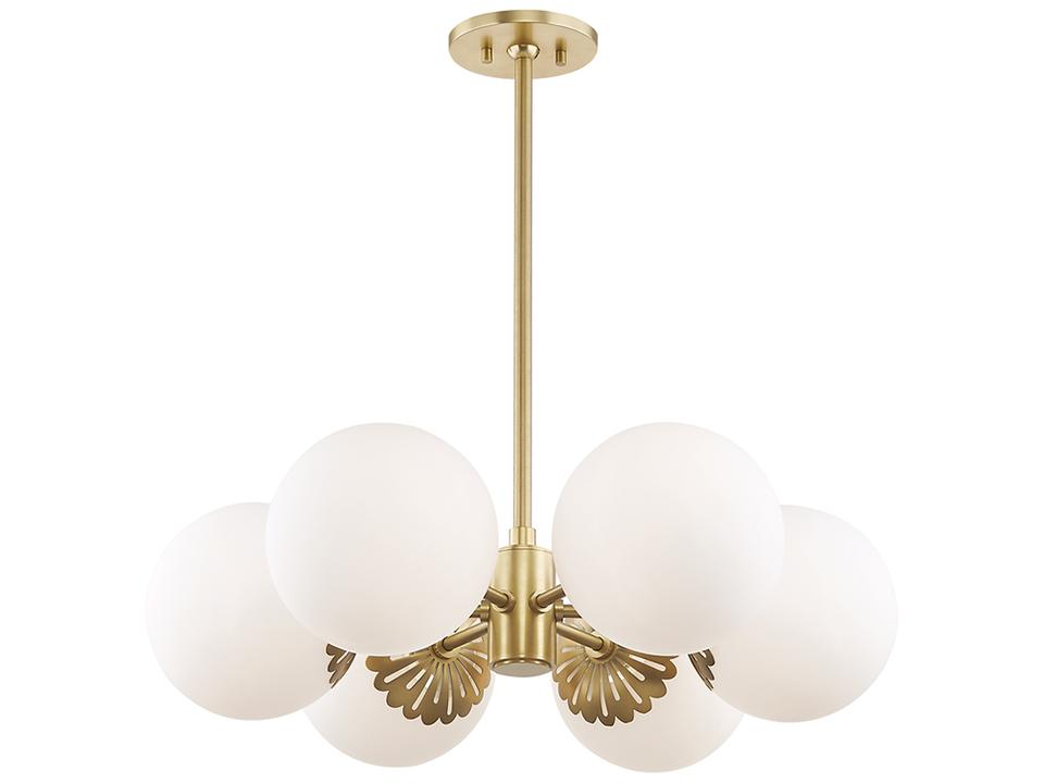 Paige Chandelier in Aged Brass A Modern Statement Light