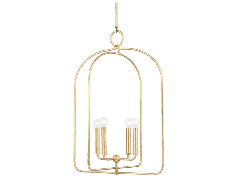 Mallory 4-Light Gold Leaf Candelabra Chandelier