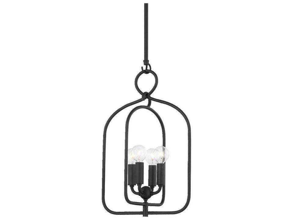 Mallory 4-Light Aged Iron Black Candelabra Chandelier