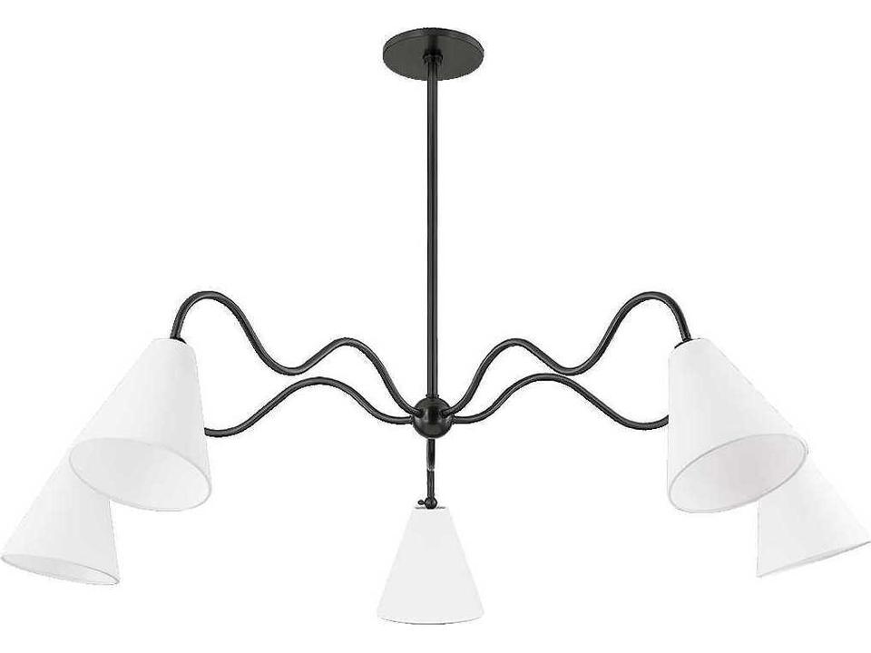 Onda 5-Light Old Bronze Chandelier