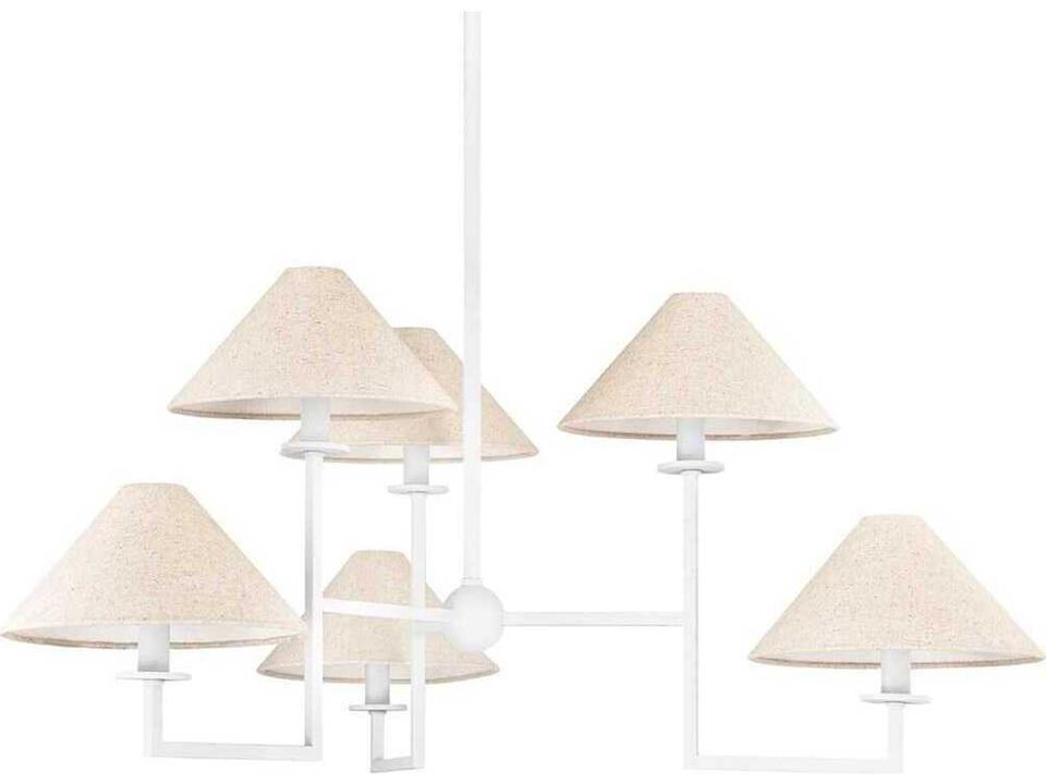 Gladwyne Chandelier in Textured White a Modern Sculptural Fixture