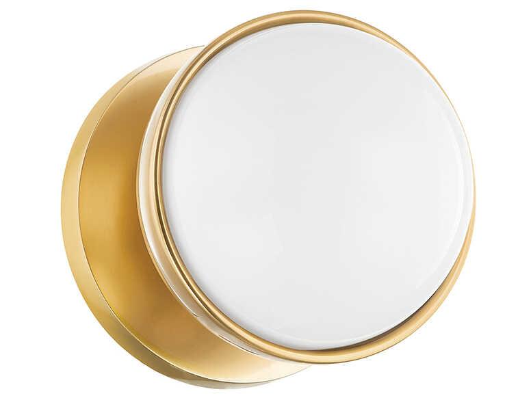 Amy 1-Light Aged Brass Glass Wall Sconce