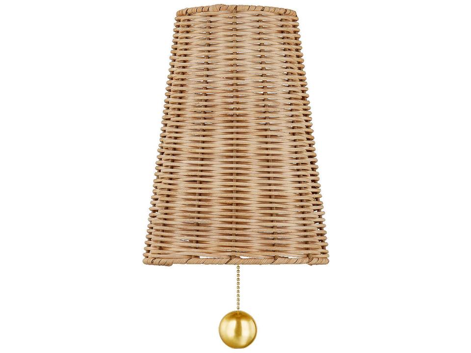 Naida 1-Light Aged Brass Brown Wall Sconce