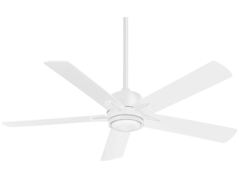 Stout 54-Inch 5-Blade LED Ceiling Fan in Flat White