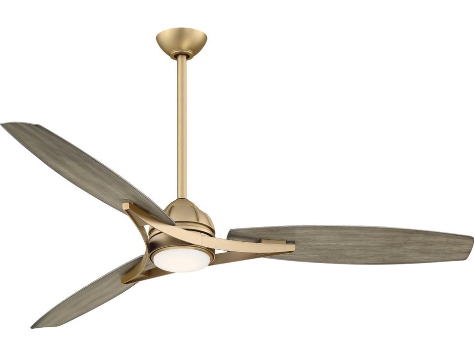 Molino 65-Inch 3-Blade LED Smart Indoor Outdoor Ceiling Fan in Soft Brass