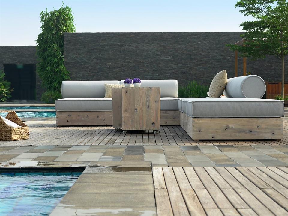 Aiko Teak Cushion Outdoor Lounge Set