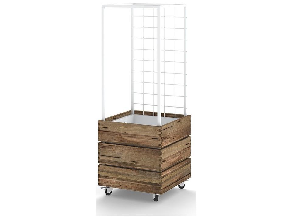 MamaGreen Aiko Teak Aluminum Planter Square
