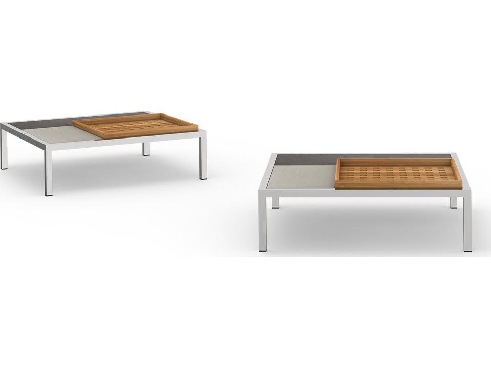 Albatross Square HPL Top Low Table with 316 Stainless Steel Frame