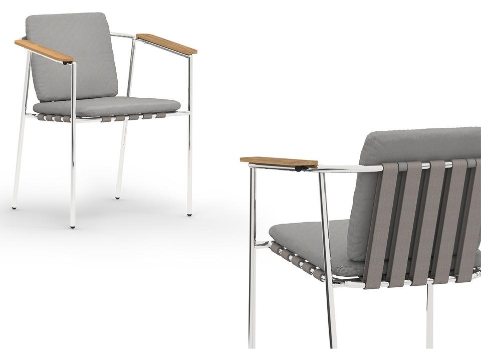 Albatross 316 Marine Grade Stainless Steel Dining Arm Chair