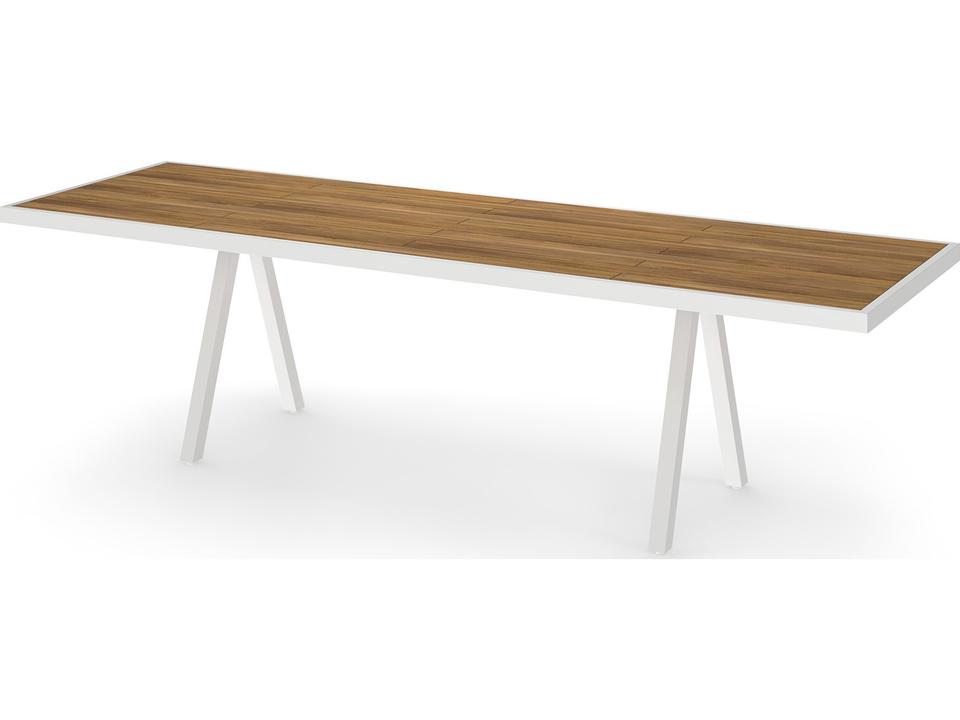 Albatross 110-Inch Rectangular Teak Top Dining Table