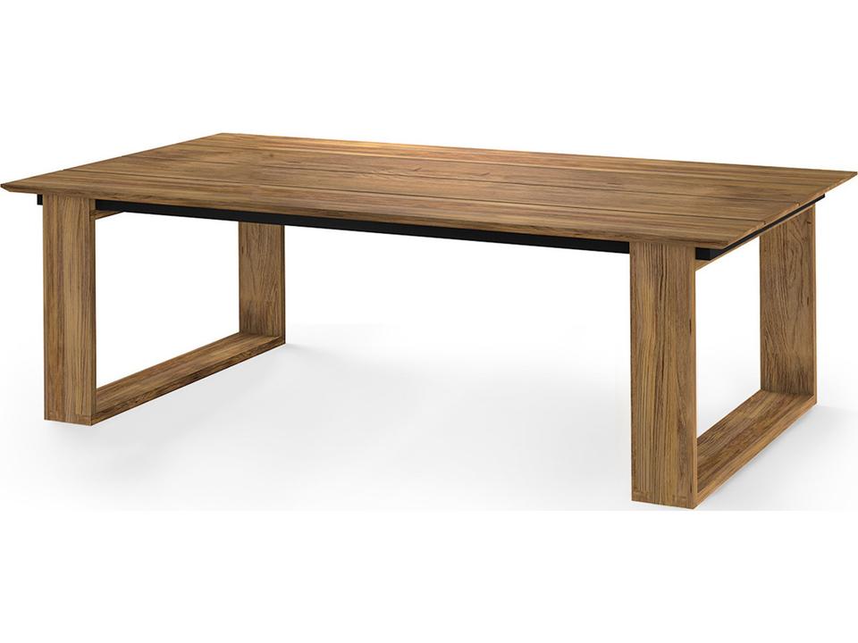 Big Daddy Rectangular Teak Outdoor Dining Table 4 Slat