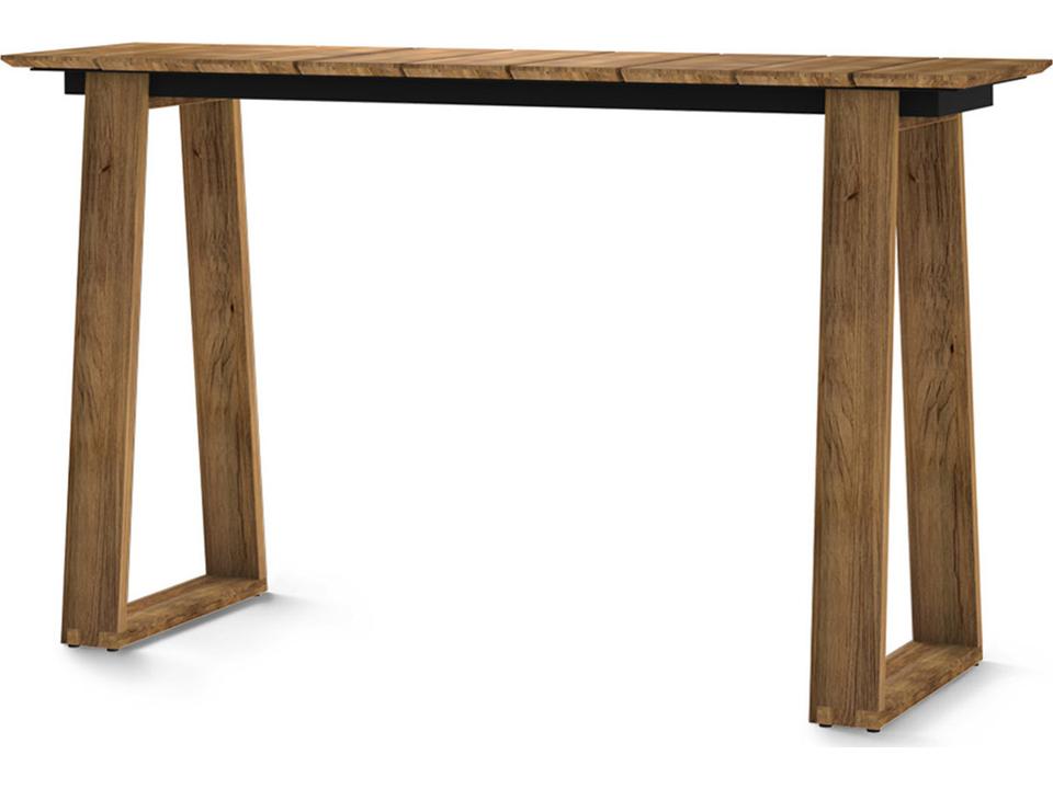 Big Daddy Teak Rectangular Outdoor Bar Table