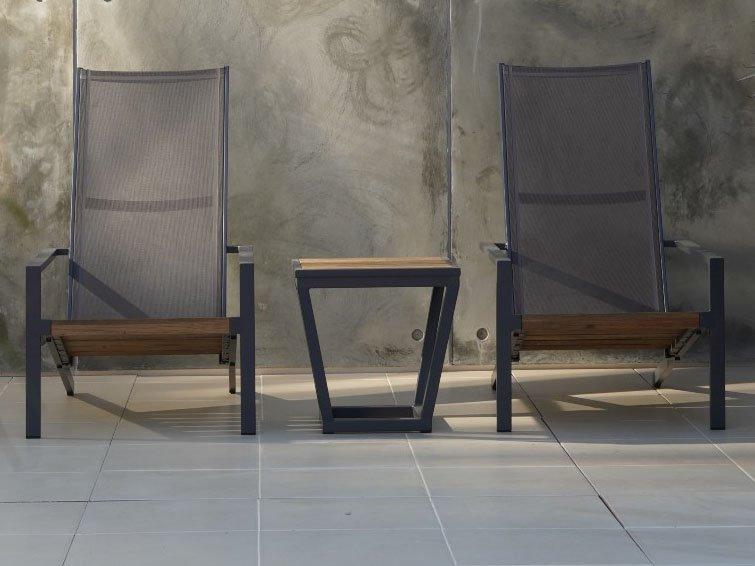 MamaGreen Bondi Sling Aluminum Teak Outdoor Patio Lounge Set