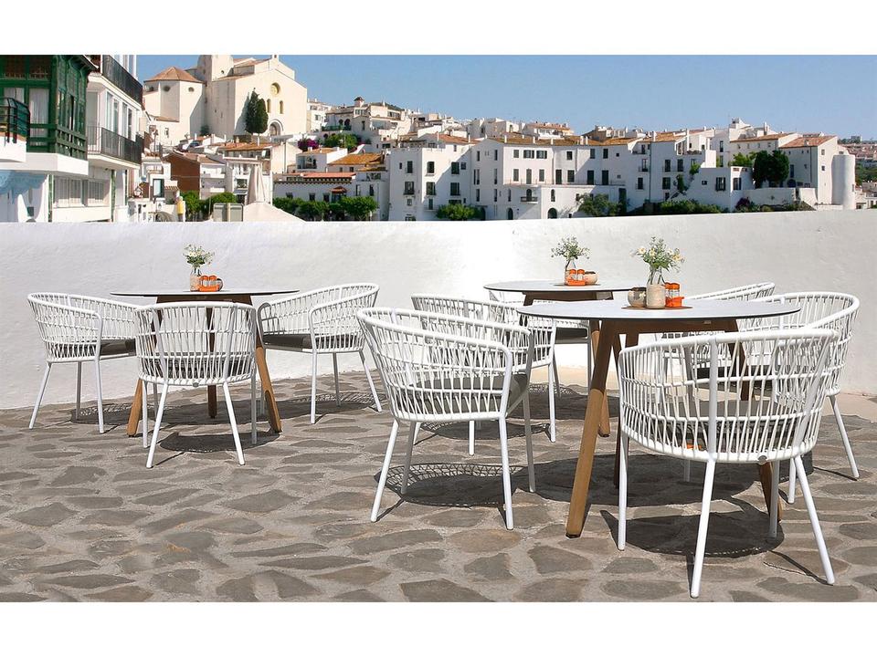 MamaGreen Bono Aluminum Teak Outdoor Patio Dining Set