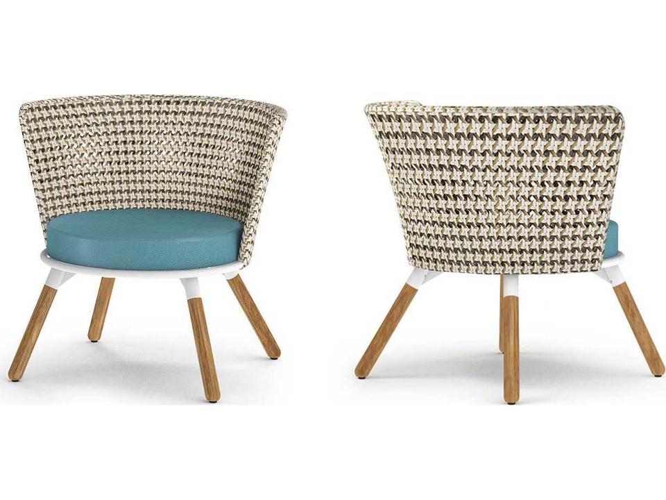 Daisy Mae Reclaimed Teak Wicker Chat Lounge Chair