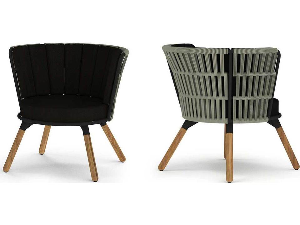 MamaGreen Daisy Rae Teak Rope Chat Outdoor Lounge Chair