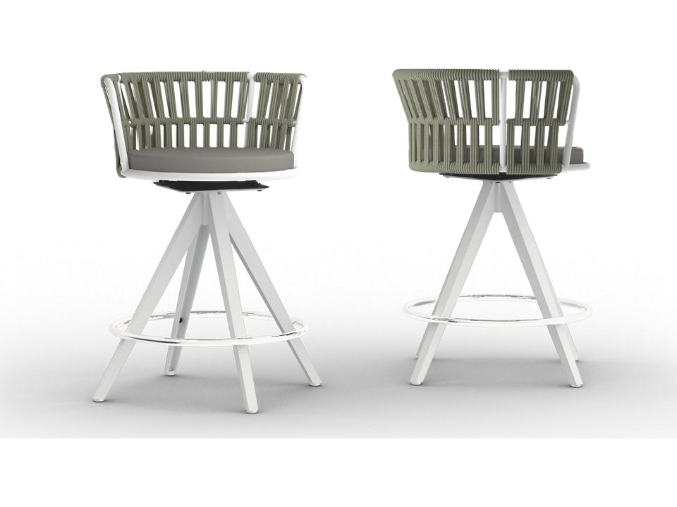MamaGreen Daisy Rae Aluminum Swivel Outdoor Counter Chair
