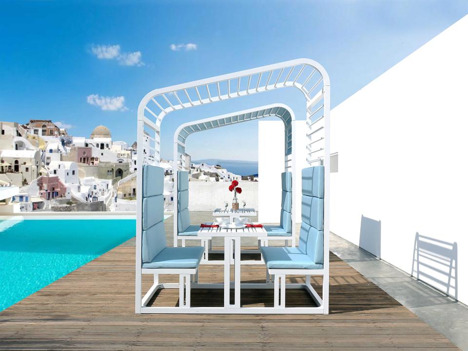 Sombrero Aluminum Outdoor Patio Dining Set