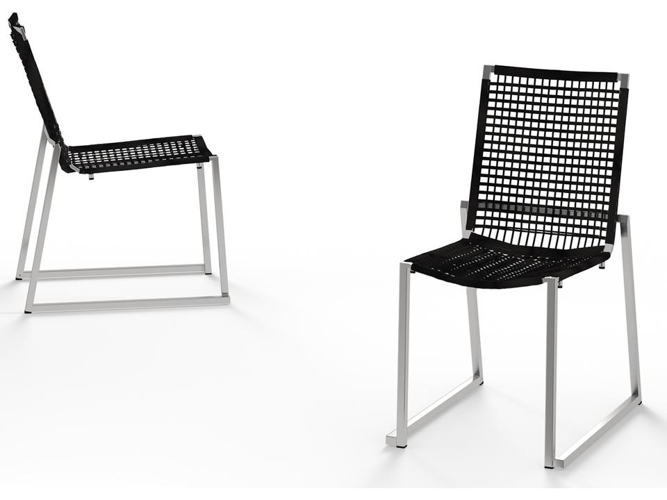 MamaGreen Olaf Stainless Steel Wicker Patio Dining Side Chair