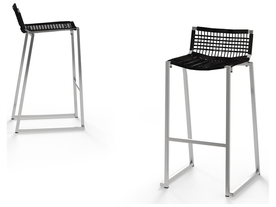 MamaGreen Olaf Stainless Steel Wicker Patio Bar Chair