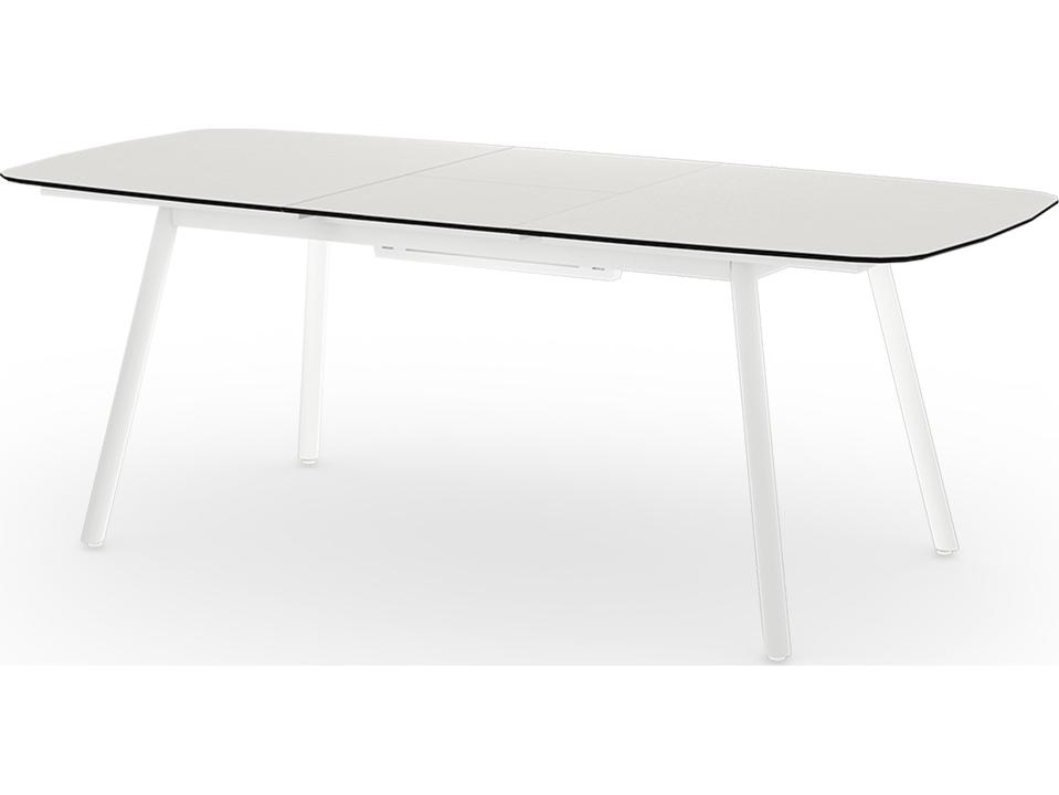 MamaGreen Zupy Aluminum Steel Rectangular Outdoor Dining Table with HPL Top