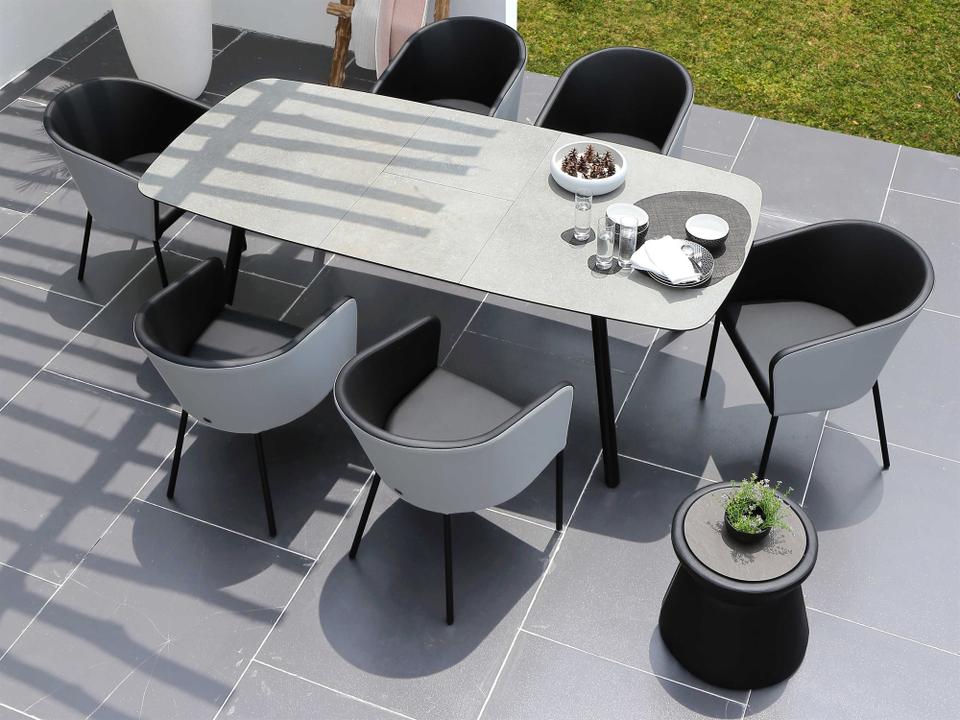 Zupy Aluminum Steel Outdoor Dining Set
