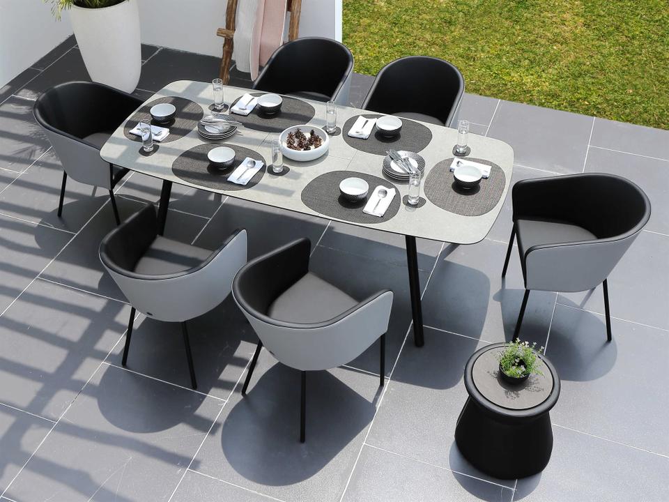Zupy Aluminum Steel Outdoor Patio Dining Set