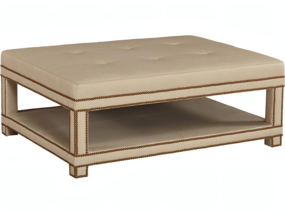 Wellborn Leather Ottoman