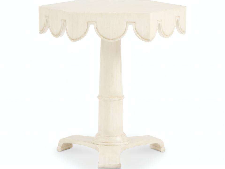 Andrea Hexagon Wood End Table with Custom Finish Options