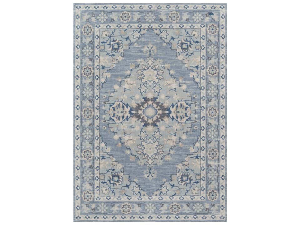 Anatolia ANA-9 Blue Indoor Rectangle Area Rug with Traditional Floral Design