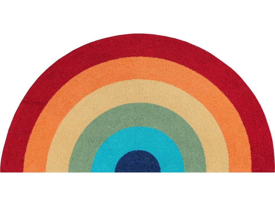 Cucina Graphic Hand-Hooked Polyester Kitchen Area Rug in Multi