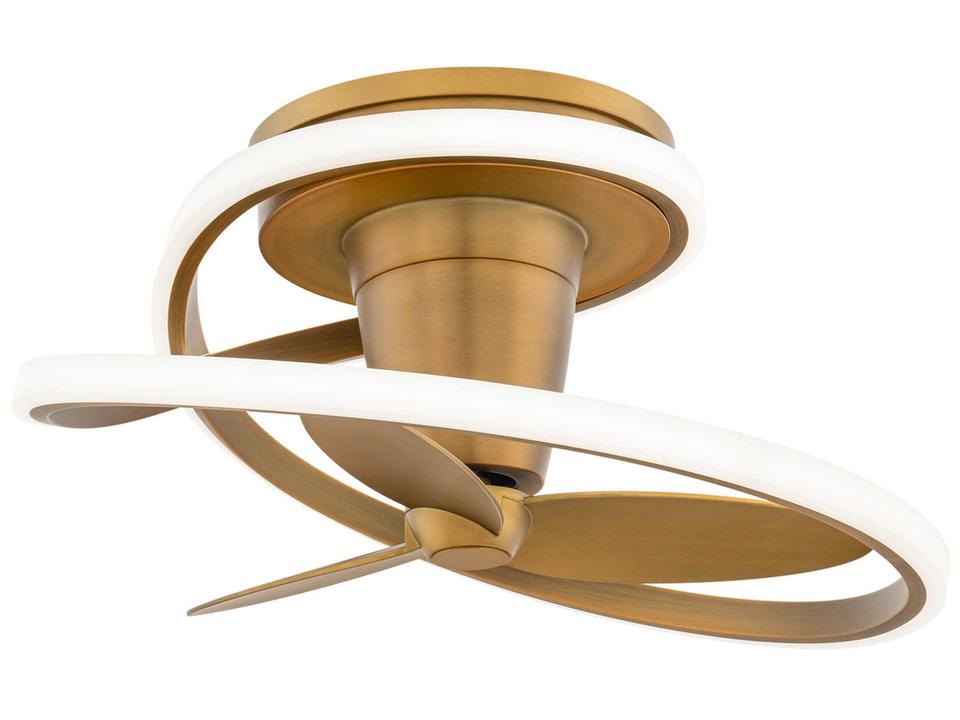 Veloce Fandelier Smart LED Ceiling Fan Aged Brass